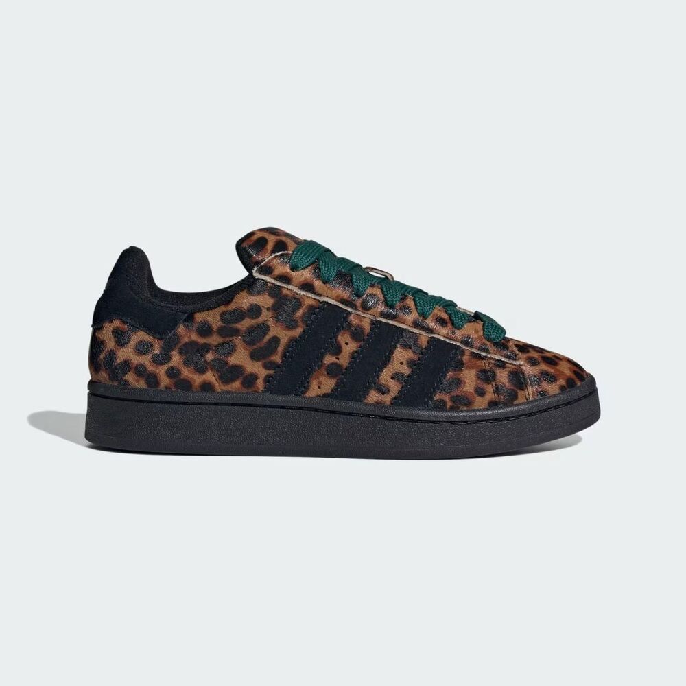 adidas Leopard Print Sneakers - Black and Brown